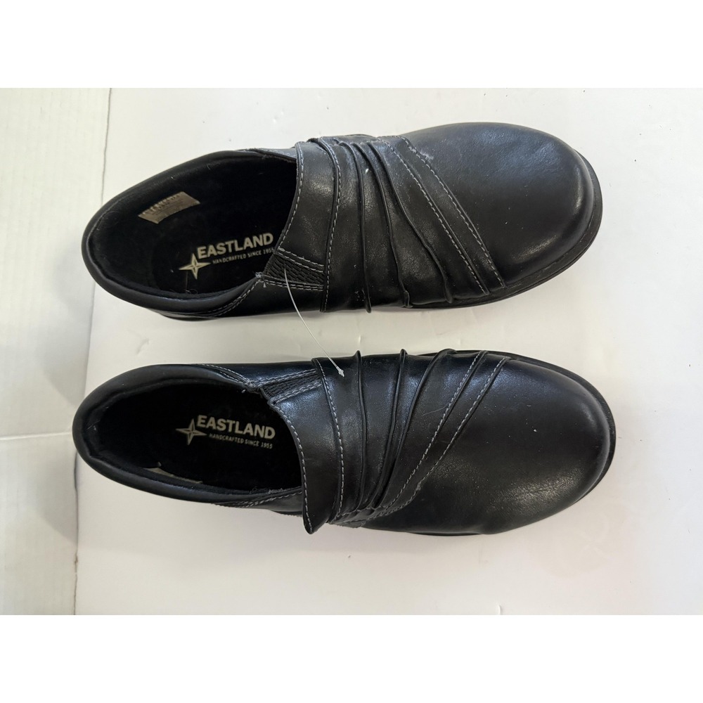 Eastland Shoes Womens Size 7M Black Slip On Comfort Piper 2156-01 Work Loafers